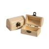 24 Piece Small Wooden Box Unfinished Wooden Treasure Box with