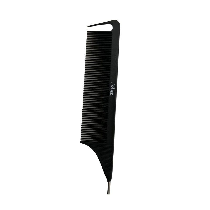 Dosso Beauty Carbon Fiber Rat Tail Comb, Plastic, Carbon Fiber,