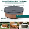 AKEfit Round Hot Tub Cover, 600D Polyester Waterproof for Hot