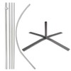 15ft Windless Banner Flag Pole & Silver X-Stand - 6