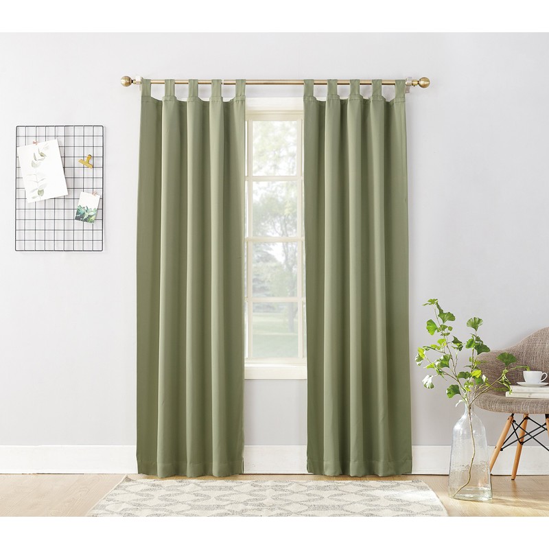 Sun Zero Easton Blackout Energy Effcient Tab Top Curtain Panel,