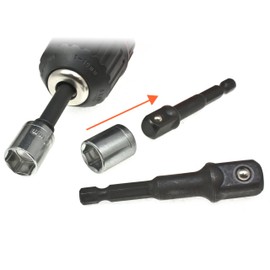 toolzone SD243 Socket Nut Driver Adaptors for Drill - Silver