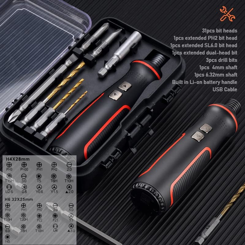 Electronic Precision Screwdriver Set LED Lights Two-layer Organizing Case 41pcs