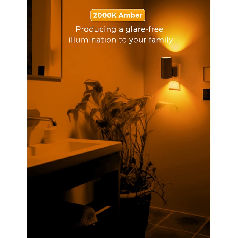 L LOHAS LED Amber Night Light, Dimmable Night Light, Dusk