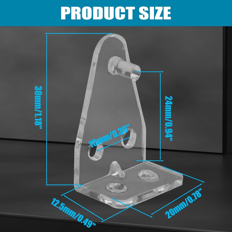 Murtenze 4 Pack Hold Down Brackets, Clear Plastic Blind Brackets