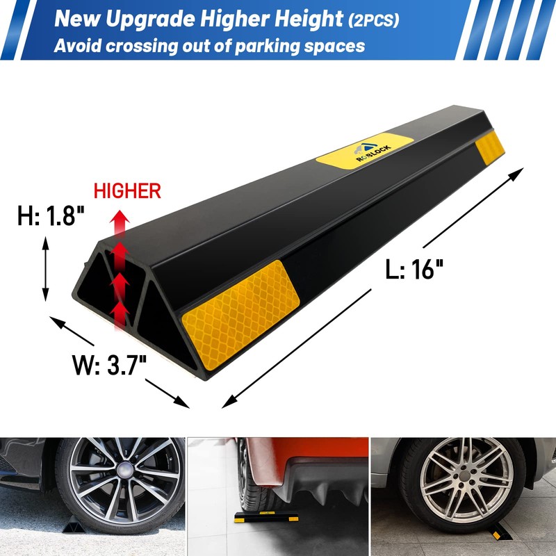 ROBLOCK 16" Heavy Duty Parking Aid with 1.8 Inch Higher
