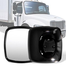 YUANJUFITT Chrome Door Main Mirror For Freightliner M2 106 Side View Main Mirror for 2003-2023 Freightliner 108SD 114SD M2 100 106 112 Semi Trucks Accessories