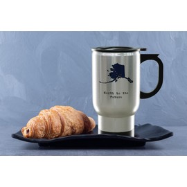 TJ Originals Alaska Flag State Thermal Mug, Alaska Flag State Insulated Mugs, Alaska Graduation Gifts for Him, Alaska Flag State 14oz Travel Mug, Best USA State Motto & Flag Gifts