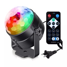rushtech LED Disco Ball Light Party Magic Stage Light DJ Strobe Ball with Remote Control - Disco Ball Light with remote control