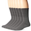 Terramar Work and Sport Crew Socks (6 Pack), Grey Heather, Large