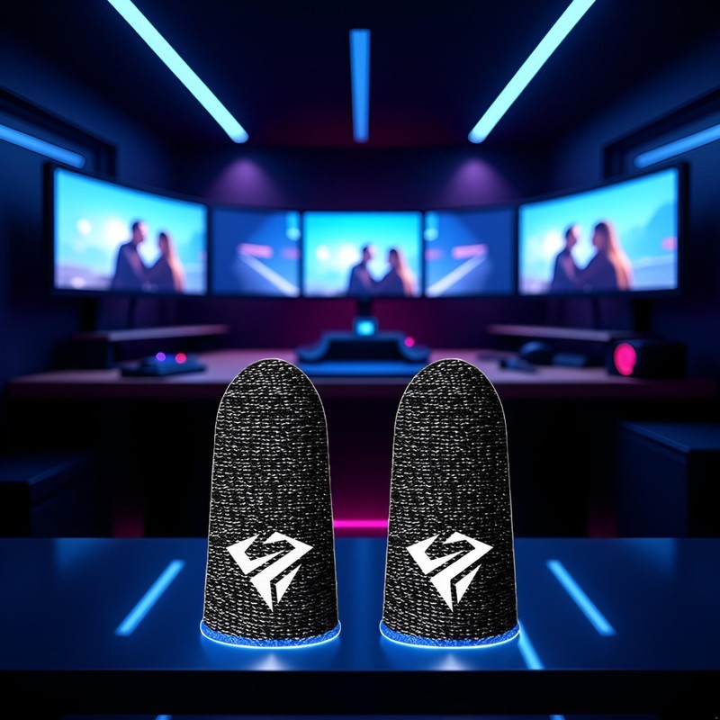 5Pcs Black Finger Cover Game Controller Sweat Proof Non-Scratch Sensitive