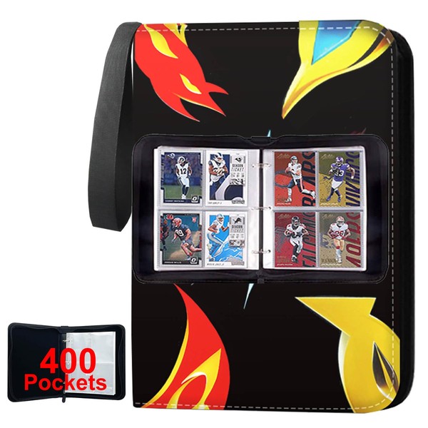 Trading Card Binder 4-Pocket, Hold 400 Cards Collectible Trading Card