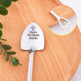 Uncle Gifts from Niece Nephew, Uncle's Ice Cream Shovel Spoon for Men Uncle Uncles Birthday Gift for Men Uncle Uncles Ice Cream Spoons Ice Cream Lovers Gifts for Men Uncle Gift from Niece Nephew