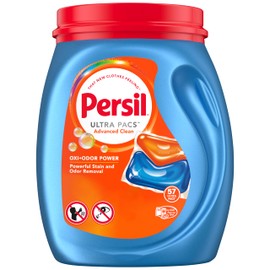 Persil Ultra Pacs Advanced Clean Oxi+Odor Power Laundry Detergent, 57 count