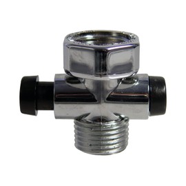 AquaSu® Shower Stop with Flow Regulator, for Shower Hoses, Water Stop, Flow Controller, Up to 30% Reduced Water Flow, 18.7 mm Diameter, Type 1/2 Inch Connection, Plastic, 19715 1