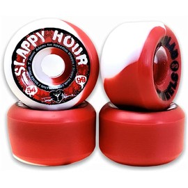 Speedlab Wheels Jason Adams Slappy Hour White/Red Swirl Skateboard Wheels - 54mm 99a (Set of 4)