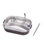 Stainless Steel Lunch Box with Cutlery Compartment for Office Worker