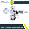 SharkBite 1/2 x 3/8 Inch Compression Dual Outlet Angle Stop