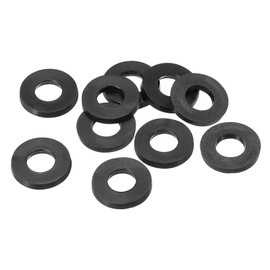 PATIKIL M8 Rubber Flat Washers 40 Pack 8 mm ID 16 mm AD 2.2 mm Thick Sealing Ring Sealing Rings Washers for Tap Pipes Water Hose Fastener Bolts Black