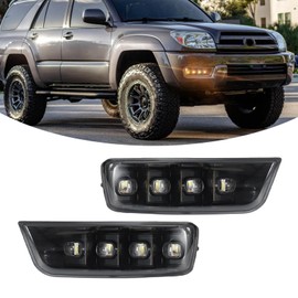 Fancemot LED Fog Lights White Daytime Running Lights (DRL) Amber Turn Signal Lights Compatible with Toyota 4Runner 2003 2004 2005