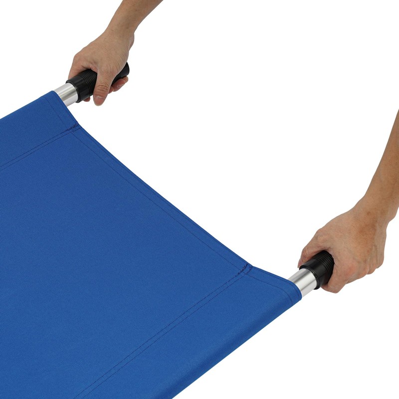 Folding Stretcher with 2 Adjustable Safety Straps & Heavy Duty