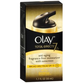 OLAY TOTAL EFFECTS CREAM UV FRAGRANCE FREE  1.7oz  SPF 15