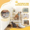 PawHut Pet Gate Indoor with Cat Door, 30"-41" Dog Gate,