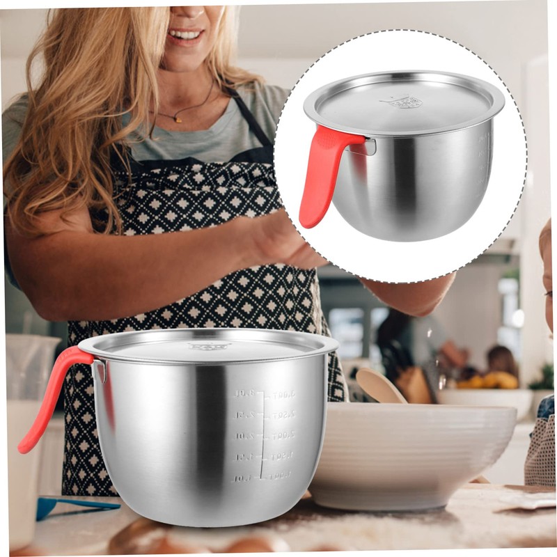 GRIRIW 1 Set Deep Mixing Bowl Stainless Steel Mixing Container