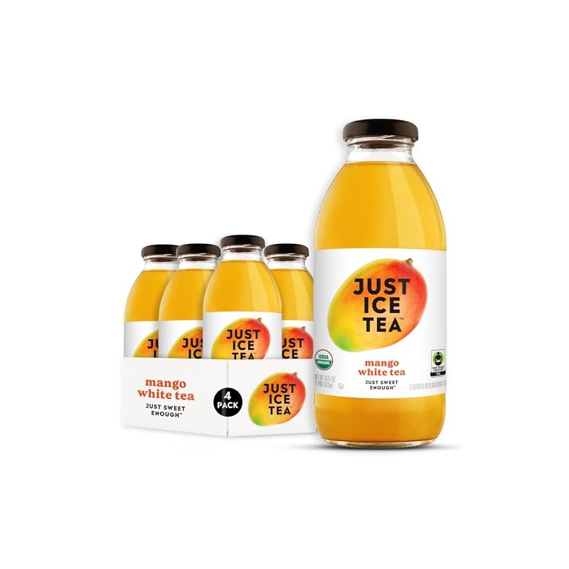 Just Ice Tea Organic Iced Tea, 16 Fl Oz Glass