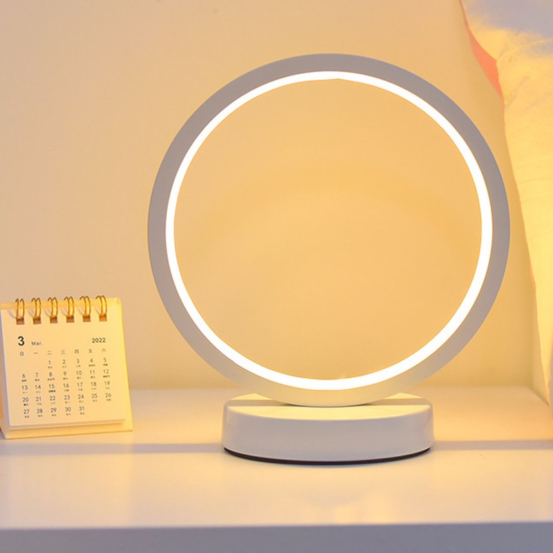 Circle Table Lamp Bedside Decorative Lamp Innovative LED Night Light