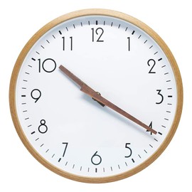 ALEENFOON 10 Inch Wooden Clock, Modern Quiet Wall Clocks, Table Clock for Living Room, Kitchen, No Ticking Noise, Indoor Clock, Non-Ticking Wall Clocks, Hanging Clock (White)