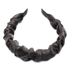 QinGoo Satin Feel Black Headband Women Headband Hair Accessories Headdress Elegant Girls Hair Accessory 1 Piece (Black)