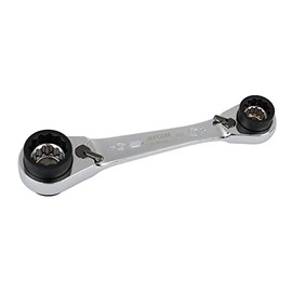 Jefcom DR-0819S Multi 8 Socket Wrench, Short Type, Compatible with 8 Sizes, Silver