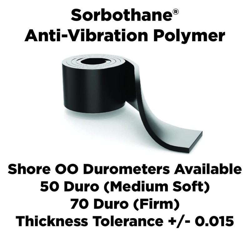 Sorbothane Strip - 1 Strip (70 Duro, 36” (91.4cm) x