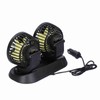 Electric Car Fan 360° Rotatable DoubleHead 5 Blades 2 Speeds