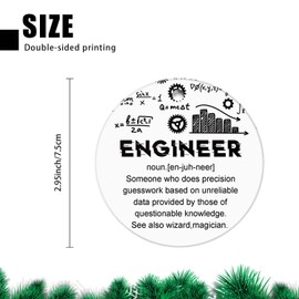 Christmas Ornaments，Ceramic Xmas Hanging Ornaments, Double-Sided Printed,Engineer