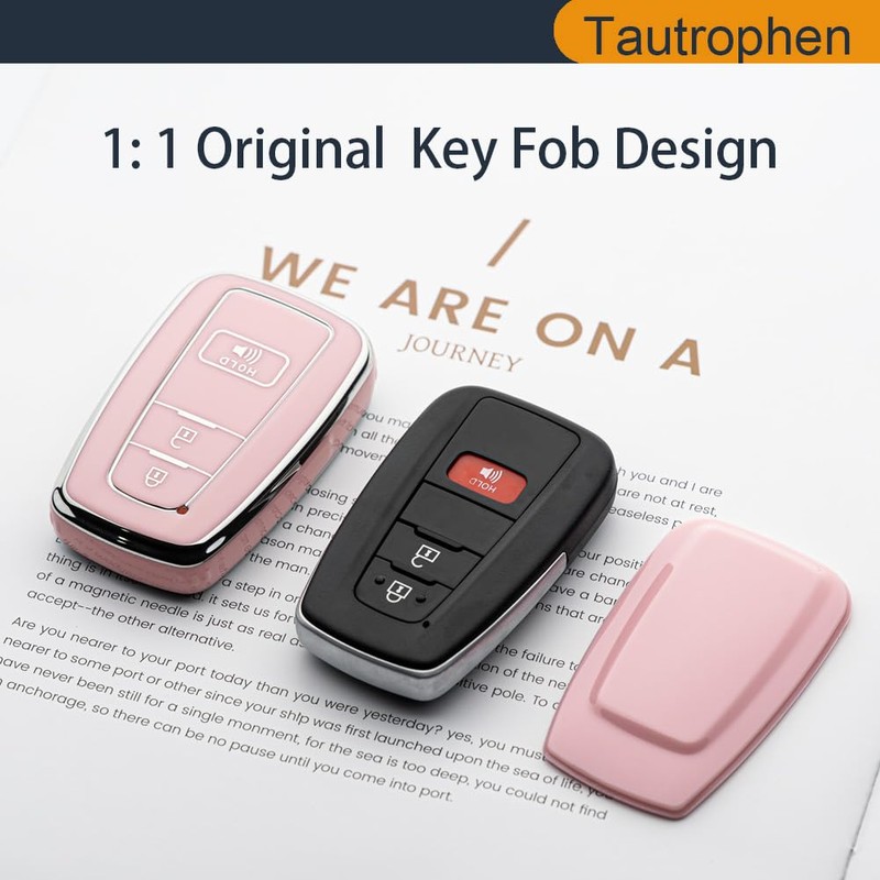 Tautrophen Key Fob Cover Compatible with Toyota 4Runner 2016-2024 RAV4