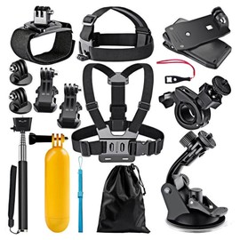Action Camera Accessories, Action Camera Video Accessory Set, Accessory Set, Action Cam, Sports Camera Accessory Set, Compatible with GoPro Hero, Action Camera Accessory Set for GoPro Hero 10 9 8 7 6