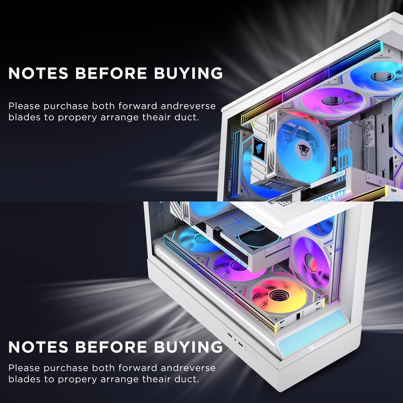 Jungle Leopard Interstellar V2 120mm PC Case Fans,Reverse Blade, Infinity