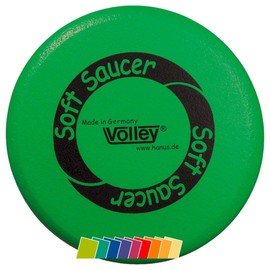 Volley Foam Frisbee, Throwing Disc, Ele'Soft Saucer with Elephant Skin, 25 cm, Green