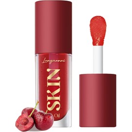LANGMANNI Moisturizing Lip Oil,No-Sticky Lip Gloss Lip Balm Lip Care,Fruit Flavoured Lip Oil For Dry Lip's Moisturizing Hydrating And Nourishing (Cherry)