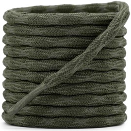 DELELE 2 Pair Round Wave Shape Non Slip Heavy Duty and Durable Outdoor Climbing Shoelaces Army Green Hiking Shoe Laces Shoestrings-55 inch