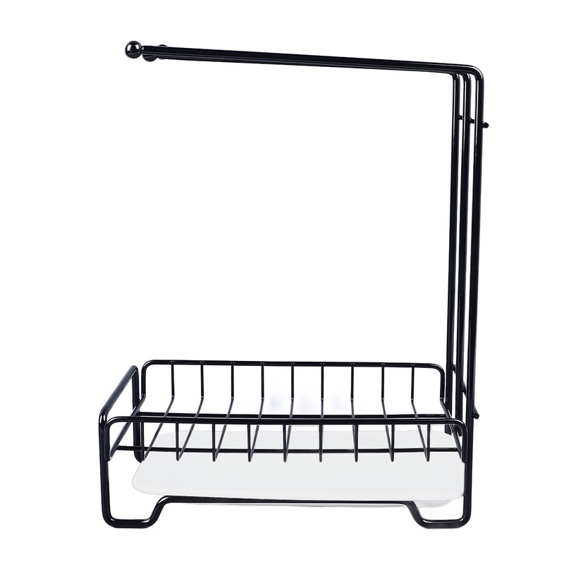 Dishcloth Drying Rack Sponge Holder Iron Draining Anti Slip Stable