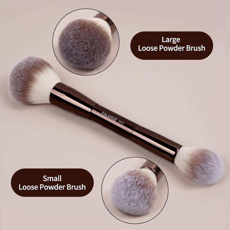 MAANGE 7pcs Makeup Brush Set Double Sided Kabuki Makeup Brushes