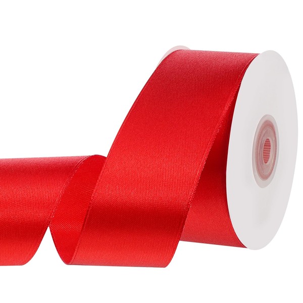 40mm Red Ribbon 27 Meter, Satin Ribbon Gift Ribbon Polyester