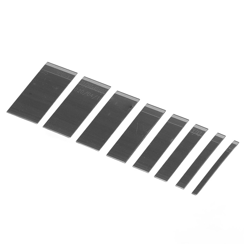 8pcs Leather Blades Different Sizes Steel Scraper with Storage Box
