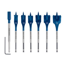 Bosch Professional 7x Expert SelfCut Speed Spade Drill Bit Set (for Softwood, Chipboard, Ø 16-32 mm, Accessories Rotary Impact Drill)