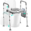 HOMEAL Raised Toilet Seat Riser with Handles for Seniors, 450LBS
