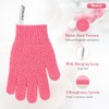 Evridwear Exfoliación Eficaz Guantes Exfoliantes Nailon Doble Textura Eliminan Suavemente