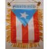 PUERTO RICO MINI FLAG BANNER CAR REARVIEW MIRROR LIGHT BLUE